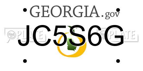 JC5S6G Georgia License Plate