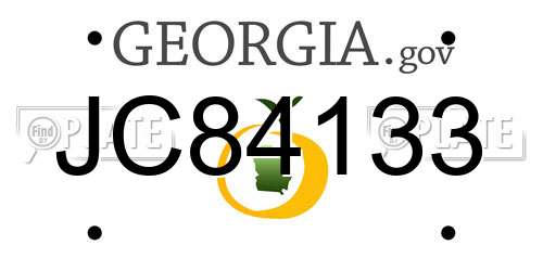 JC84133 Georgia License Plate