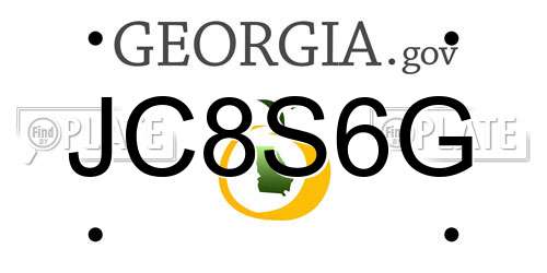 JC8S6G Georgia License Plate