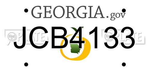 JCB4133 Georgia License Plate