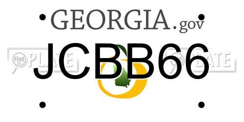 JCBB66 Georgia License Plate