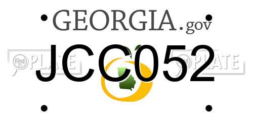 JCC052 Georgia License Plate