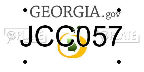 JCC057 Georgia License Plate