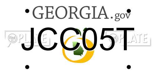 JCC05T Georgia License Plate