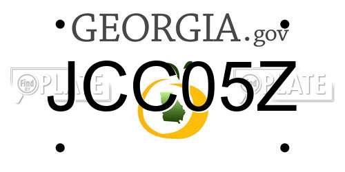JCC05Z Georgia License Plate