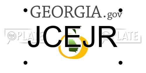JCEJR Georgia License Plate