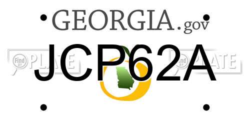JCP62A Georgia License Plate