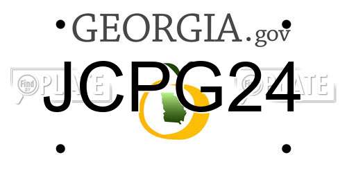 JCPG24 Georgia License Plate