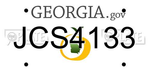 JCS4133 Georgia License Plate