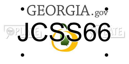 JCSS66 Georgia License Plate
