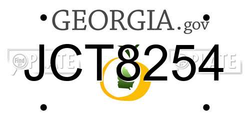 JCT8254 Georgia License Plate