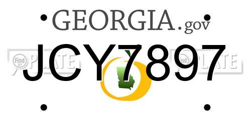 JCY7897 Georgia License Plate