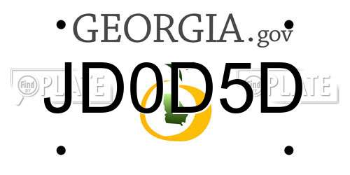 JD0D5D Georgia License Plate