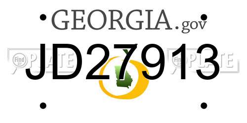 JD27913 Georgia License Plate
