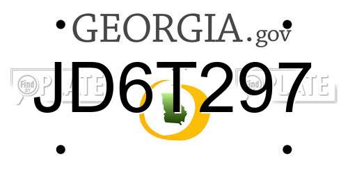 JD6T297 Georgia License Plate