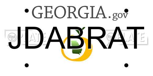 JDABRAT Georgia License Plate