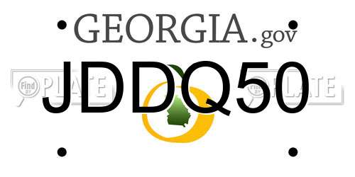 JDDQ50 Georgia License Plate