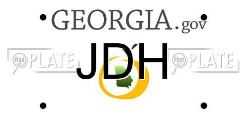 JDH Georgia License Plate