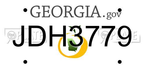 JDH3779 Georgia License Plate