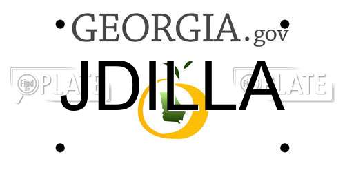 JDILLA Georgia License Plate