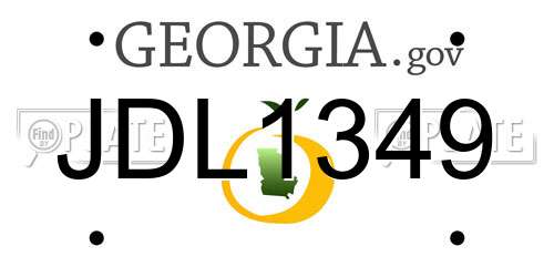 JDL1349 Georgia License Plate