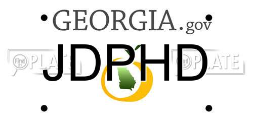 JDPHD Georgia License Plate