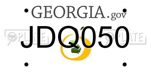 JDQ050 Georgia License Plate