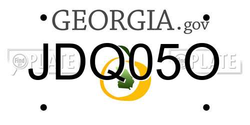 JDQ05O Georgia License Plate