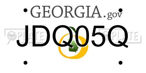 JDQ05Q Georgia License Plate