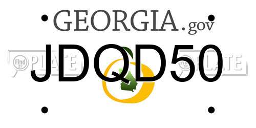 JDQD50 Georgia License Plate