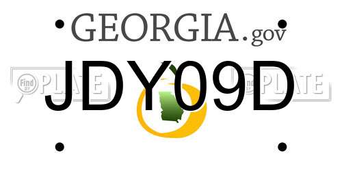JDY09D Georgia License Plate