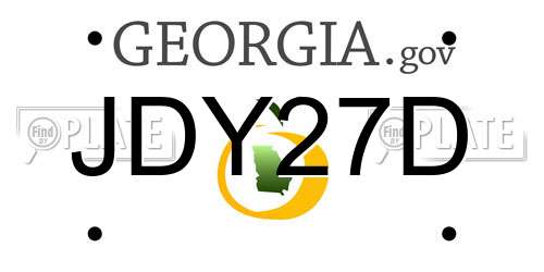JDY27D Georgia License Plate