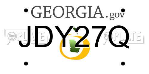 JDY27Q Georgia License Plate