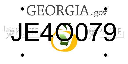 JE4O079 Georgia License Plate