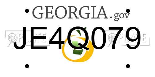 JE4Q079 Georgia License Plate