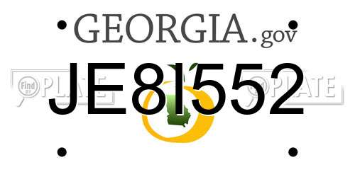 JE8I552 Georgia License Plate