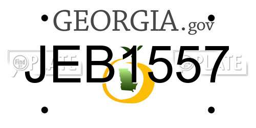 JEB1557 Georgia License Plate