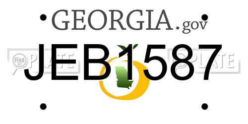 JEB1587 Georgia License Plate