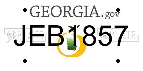 JEB1857 Georgia License Plate