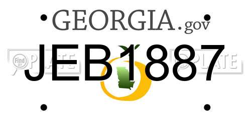 JEB1887 Georgia License Plate