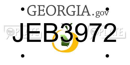 JEB3972 Georgia License Plate