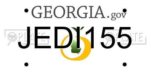 JEDI155 Georgia License Plate