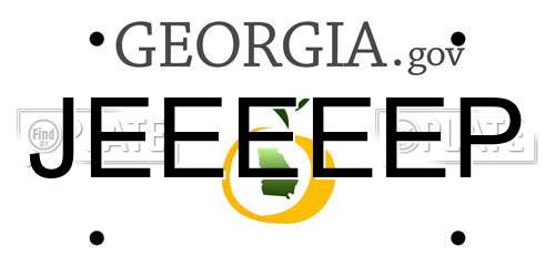 JEEEEEP Georgia License Plate