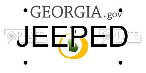 JEEPED Georgia License Plate