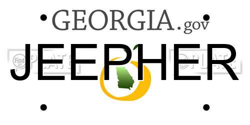JEEPHER Georgia License Plate