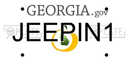 JEEPIN1 Georgia License Plate