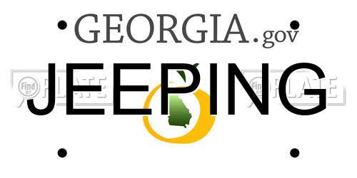 JEEPING Georgia License Plate