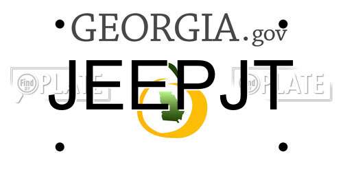 JEEPJT Georgia License Plate