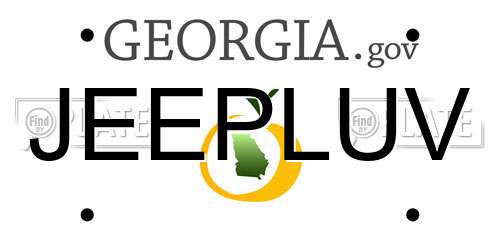 JEEPLUV Georgia License Plate