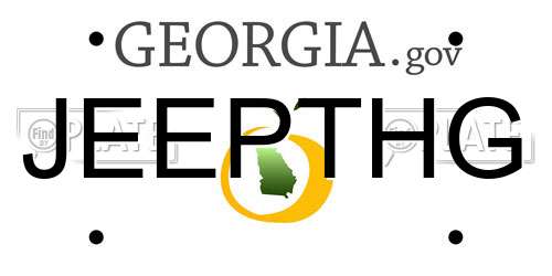 JEEPTHG Georgia License Plate